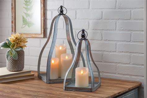 galvanized steel candle holders